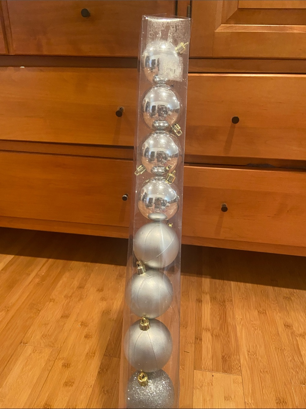 Silver Holiday Ornament Set - Pack of 8